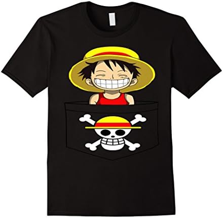 Men's Luffy - One Piece Tshirt Large Black