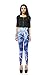 Sunzel Women Leggings Women's Digital Print Ankle Length Footless Design Leggings Blue Lightning