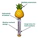 GAME 13027-BB Pineapple Spa and Pool Thermometer Shatter-Resistant Casing Tether Included, Fahrenheit and Celsius, 9-in Height x 3-1/2-in Diameter, Old Version