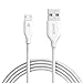 Anker Powerline Micro USB - Charging Cable, with Aramid Fiber and 5000+ Bend Lifespan for Samsung, Nexus, LG, Motorola, Android Smartphones and More (White, 6ft)