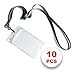 Durably Woven Lanyards & Vertical ID Badge Holders ~ Premium Quality, Waterproof & Dustproof ~ for Moms, Teachers, Tours, Events, Businesses, Cruises & More (10 Pack, Gray) by Stationery King