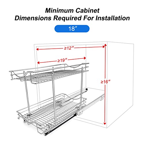 Fulgente Chrome Finish Pull Out Drawer Organizer, Professional