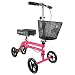 KneeRover Steerable Knee Scooter Knee Walker Crutch Alternative in HOT PINK