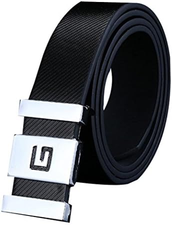 Shybuy Men Women Smooth Buckle Classic Leather Belt Waist Strap Belts Casual Buckle Belt