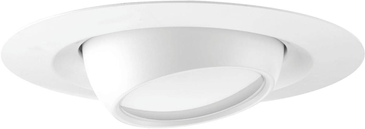 Progress Lighting P8076-28-30K Recessed 6" LED Eyeball Trim, Satin White