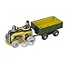 Vintage Wind-up Tractor and Trailer Collectible Tin toy with Key for Adult