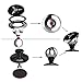Magnetic Car Mount With Better Aluminium Plate Universal Magnetic Cell Phone Holder Dashboard Mount For iPhone 8 7Plus 6 Plus 5 Samsung S3 4 5 Note 6 Alomst All Smartphone (Silver)