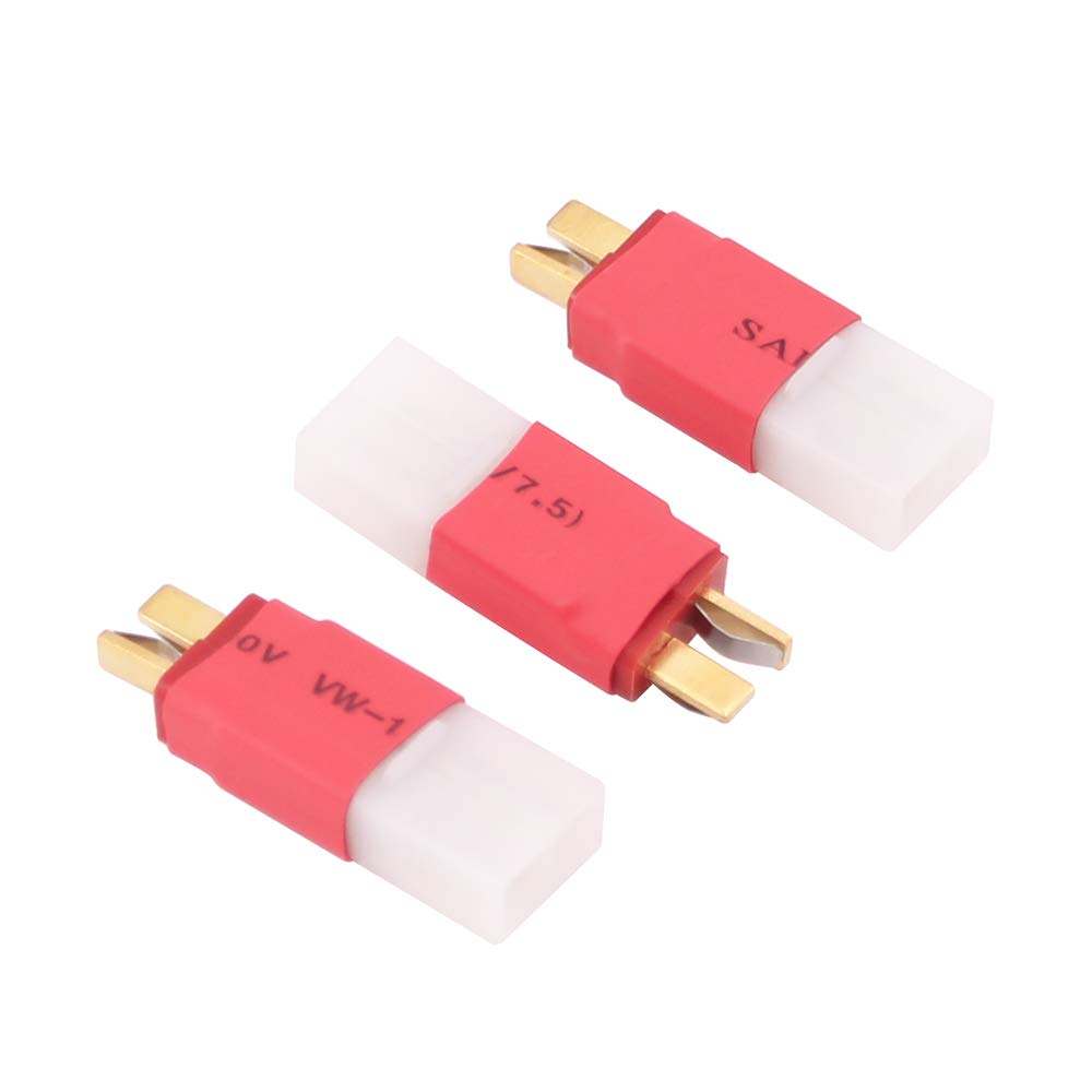 BDHI 3pcs Deans Style T-Plug Male to plug for Big Tamiya Female Connector Adapter(BDHI-94)