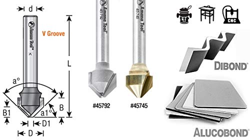 Amana Tool 45792-M V-Groove 90 Deg. Folding for Aluminum Composite Material (ACM) Panels Like Alucobond, Dibond - Image 3