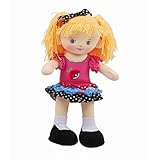 Linzy Christina Rag Doll with Colored Shirt and Polka Doted Skirt, Pink 16