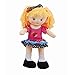 Linzy Christina Rag Doll with Colored Shirt and Polka Doted Skirt, Pink 16