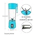 New Portable Blender Single Serve, Personal Size Blender USB Rechargeable Juicer Cup Fruit Mixing Machine Baby Travel 380ml (Blue)