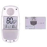 Topker LCD Digital Solar Power Window Thermometer Suction Cup Temperature Meter Weather Station For Indoor Home Car