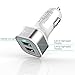 Stalion 2-Port USB Dual Rapid Travel Vehicle Car Charger for iPhone 6 6s 7 Plus Samsung Galaxy S7 S6 Edge+ Universal Smartphones & Tablets (White)