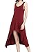 Tshirt Dress Beach Backless High Low Dresses for Women Sleeveless A-line Summer Shift