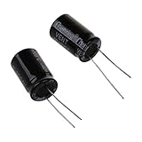 TOOGOO(R) 2 Pcs 1000uF 35V 105C Radial Electrolytic Capacitors Black 21x13mm