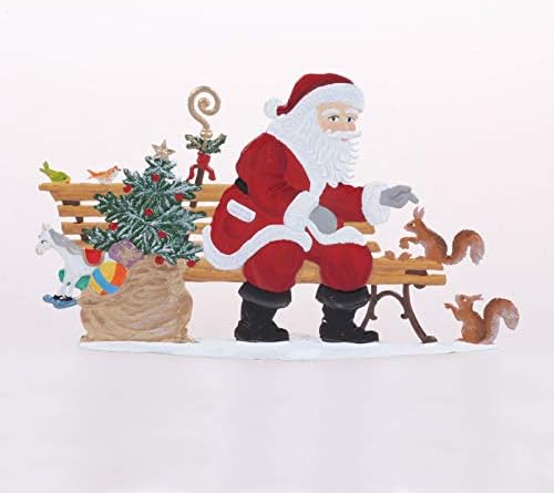 Wilhelm Schweizer Babbo Natale Sulla Panchina Del Parco In Lega