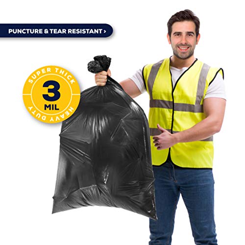 Plasticplace Contractor Trash Bags 5560 Gallon │ 3.0 Mil │ Black 50