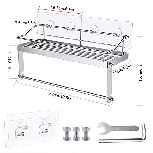 Carry360 Adhesive Paper Towel Holder Shelf,Wall Mounted Paper Towel Holder Basket for Kitchen,Shower Bathroom & Balcony,Rustproof,No Drilling,SUS 304 Stainless Steel - Thumbnail 4