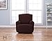 Home Fashion Designs Form Fit, Slip Resistant, Stylish Furniture Shield/Protector Featuring Lightweight Fabric. Savannah Collection Basic Strapless Slipcover Brand. (Chair, Chocolate)