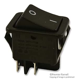 CHERRY Rocker Switch SPDT 20A 250V - Black Rocker Switch For Electrical Projects & DIY