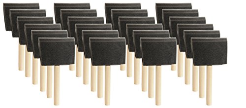 Pro Grade 4 Inch Foam Sponge Wood Handle Paint Brush Set (24 Value Pack) Lightweight, Durable and Used for Acrylics, Stains, Varnishes, Crafts, Art, Glue Brushes, Touch UP's, Polyurethane - Thumbnail 2