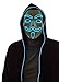 NEON NIGHTLIFE Light Up V for Vendetta Anonymous LED mask, Guy Fawkes Mask, One Size, Blue
