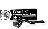 Biotulin Original Derma Roller - Cosmetic Needling Instrument For Face - Microneedle Roller - With Stable Surgical Steel & 540 Ultra-Thin 0.3 mm Tips - Stimulating Biotulin Gel Activity - From Germany