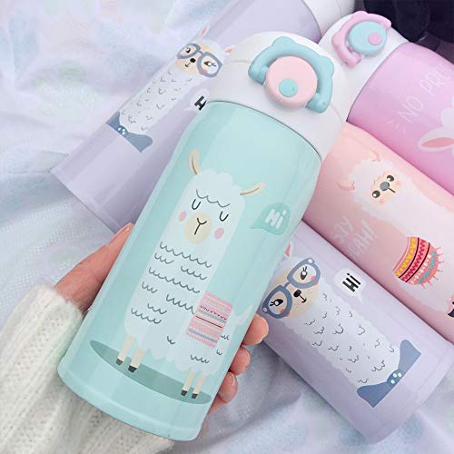 image for Rosechen Water Bottle Thermoses Cute Alpaca, Thermal Vacuum Cups for H