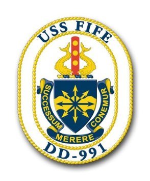 US Navy Ship USS Fife DD-991 Decal Sticker 3.8"