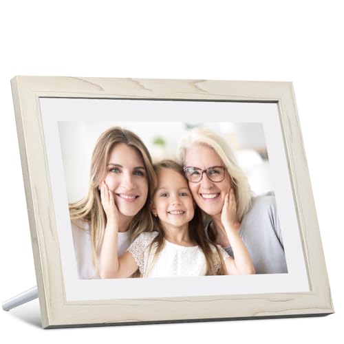 Dragon Touch Digital Picture Frame WiFi 10 Zoll IPS Touch Screen HD Display, 16 GB Speicher, automatische Rotate, Share Fotos über App, E-Mail, Cloud