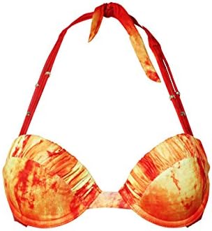 Dolcessa Womens Tie Dye Bikini Top Orange Medium
