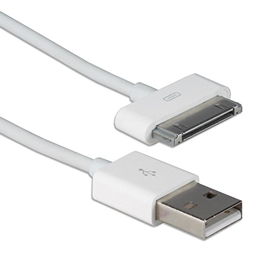 QVS 1.5m USB Sync and 2.1Amp Charger Cable for iPod4/iPhone and iPad 2/3, White (AC-1.5M)