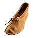 Bastien Industries Women's Maple Tan Moose Hide Leather Ballet Earthing Moccasins (7, Maple Tan)