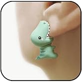 6 Pairs Cute Animal Bite Earrings for Women Dinosaur Hot Balloon Dog Stud Earrings 3D Polymer Clay Earrings Handmade Cartoon Small Animal Earrings Set Animal Biting Earrings Jewelry