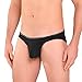 DAVID ARCHY Men's 4 Pack Micro Modal Underwear Low Rise Bikinis (XL, Black)