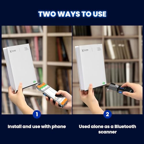Eyoyo 2D Backclip Bluetooth Barcode Scanner, Phone Barcode Scanner with Back Clip, QR 1D Wireless Code Scanner with 1600mAh Battery Works with Android, iOS, iPhone
