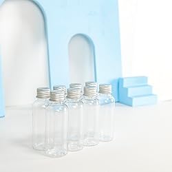 1.7oz Clear Plastic Bottle With Aluminium Screw Cap