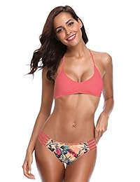 SHEKINI - Traje de baño con tirantes para mujer, bikini