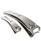 Professional Nail Clippers Set - Deluxe Fingernail + Toenail Clipper Gift Set for Men and Women - Curved Design Clips Nails With Ease - Stainless Steel & Rust Proof Nail Cutter!