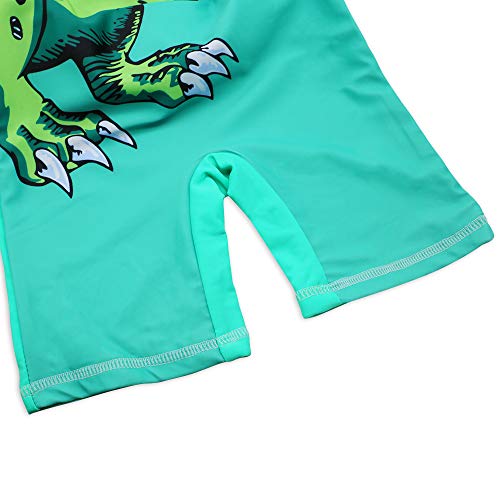 Xplanet Baby Toddler Boy Dinosaur Swimsuit Short Sleeve Bathing Suit-One Piece Swimwear Infant Toddler Sunsuits for Baby Girls (Green Dinosaur, 2-3T) - Thumbnail 4