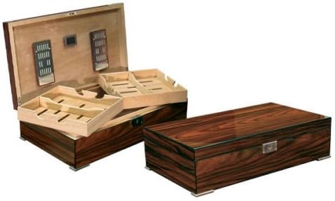 NEW SALVADOR 250 COUNT BRAZILIAN ROSEWOOD FINISH CIGAR HUMIDOR BOX