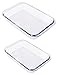 Utopia Kitchen Borosilicate Glass Oblong Baking Dishes 2-Pack Glass Bakeware - 1.8 L (11.5 x 7 x 2 Inches) & 2.4 L (13.5 x 8 x 2 Inches) - Dishwasher Safe & Oven Friendly