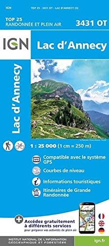 Institut Géographique NationalLac d'Annecy: 3431OT (TOP 25)