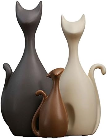 Aparts Norther Europe Living Room TV Cabinet Decoration Creative Ceramics [Three Cats] Home Office Furnishing Crafts Ornaments Gifts