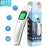 【Latest Version】Digital Baby Thermometer Forehead and Ear, DYNASCO Infrared Temporal Fever Clinical Medical Thermometer with 35 Memory Recall/Fast Reading/High Accuracy for Infant Kids Adults