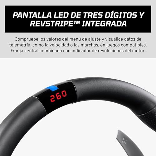 FANATEC Sim Racing CSL Steering Wheel P1 V2 (QR2 LITE) - Rubber Trim, RevStripe, LED Display, Metal Shift Cams, QR2 Lite for Steering Wheel Side Pre-Installed - PC | Rubber Grip, RevStripe, LED Display, Metal Shift Paddles, QR2 LITE Handlebar Side Pre-installed - PC