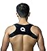 Qualid Posture Corrector- Invisible Under Clothes, Men and Women, Body Fitting, One Size Fits All, High Quality, Thin and Comfortable (Black)