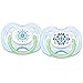 Philips Avent BPA Free Contemporary Freeflow Pacifier, Blue/Green, 0-6 Months, 2 Count