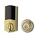 Kwikset Kevo 99250-201 Kevo 2nd Gen Bluetooth Touch-to-Open Smart Electronic Door Lock Deadbolt Featuring SmartKey Security, Polished Brass